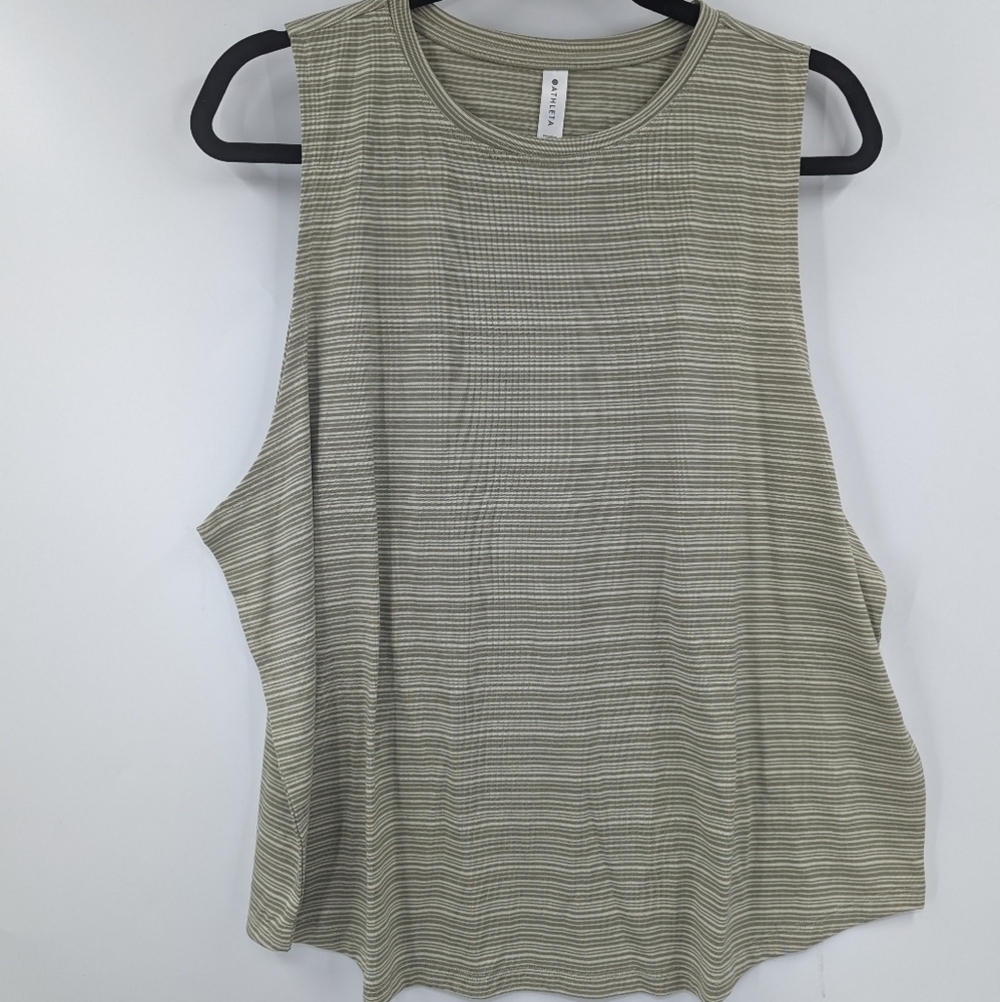NWT ATHLETA Cloudlight Striped Muscle Tank